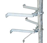 PremiumX - Soporte de pared para antena satélite pared distanciador de distancia de pared para mástil de hasta 60 mm de diámetro, acero galvanizado Longitud a Elegir