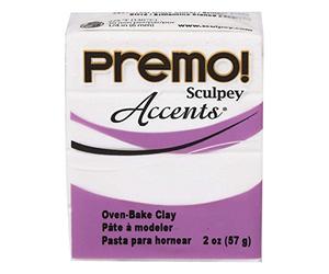 Premo - Pasta de modelar accents 56gr, color blanco purpurina