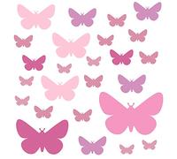 PREMYO 25 Mariposa Pegatinas Pared Infantil - Vinilos Decorativos Habitación Bebé Niña - Fácil de Poner Rosa Pastel