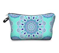 PREMYO Neceser de Maquillaje Estuche Escolar Pochette para Cosméticos Bolsa de Aseo Pequeña Práctico Estampado Impresión Diseño Mandala