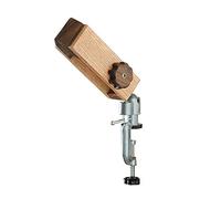 Prenda de cuero para poni de costura, herramientas de cuero de madera, rotación de 360 grados (tamaño pequeño: 20 cm, parte de madera)