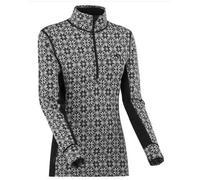 Kari Traa - Ropa interior térmica mujer - Rose Half Zip Baselayer Top Black de Lana - Talla L - Negro Negro L