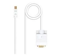 PRENDELUZ CABLE CONVERSOR MINI DP A HDMI, 2 METROS, BLANCO, PARA CONECTAR DISPOSITIVOS A MONITORES Y TELEVISORES