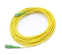 PRENDELUZ Cable de fibra óptica monomodo SC/APC-SC/APC, 20m, LSZH, ideal para conexiones de red y telecomunicaciones en entornos sensibles.