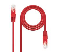 PRENDELUZ Cable de Red Cat.6 UTP AWG24, rojo, 30 cm - ideal para conexiones a internet rápidas y estables en equipos de red.