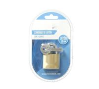 PRENDELUZ Candado - candado de latón de 30 mm, Incluye 3 Llaves, Resistente y Durable, Ideal para Seguridad en Puertas y Objetos de Valor.