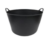 PRENDELUZ Capazo - capazo plástico Negro, 55 litros, Resistente y Duradero, Ideal para Almacenamiento y Transporte de Herramientas y Materiales.