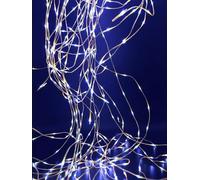 PRENDELUZ Cascada led - 2 metros, 10 hilos en plata, luz blanca fría, ideal para decoraciones y ambientes festivos, fácil instalación, bajo consumo eléctrico. #