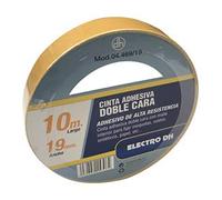 PRENDELUZ Cinta adhesiva doble cara 19mm x 10m, ideal para manualidades, reparaciones y fijaciones sin dejar residuos.