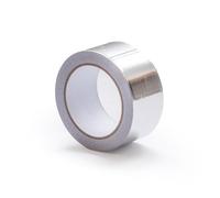 PRENDELUZ Cinta adhesiva negra de aluminio para altas temperaturas, 10 m x 50 mm, ideal para ventilación, aislamiento y supresión de puentes térmicos