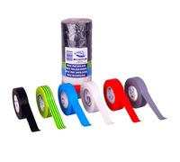 prendeluz cinta aislante pvc 19mm x 20m, 600v, resistencia a la humedad, ideal para aislamiento eléctrico y protección de cables.
