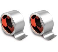 PRENDELUZ Cinta Americana Compacta 10m x 50mm Plata, alta resistencia, impermeable, ideal para reparar, sellar y fijar objetos. (Paquete de 2)