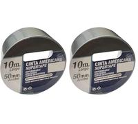 PRENDELUZ Cinta americana super tape impermeable súper adherente y resistente (Paquete de 2)