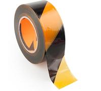 PRENDELUZ Cinta de señalización amarilla y negra, 200m, compacta; ideal para demarcación de áreas, advertencias y prevención de accidentes.