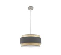 PRENDELUZ Colgante 2xe27 en color natural/gris, dimensiones Regx50x50 cm, ideal para iluminar y decorar espacios interiores.