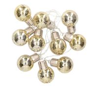 PRENDELUZ Guirnalda - guirnalda led de bombillas doradas, 1,35 m de longitud, luz cálida, ideal para decoración interior y exterior.