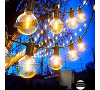 PRENDELUZ Guirnaldas Luces de Exterior carga solar, G50 Guirnaldas de Luminosas Exterior con 1,5 M + 10M, 160LED, 20 bombillas, 50 cm, Luces Exterior Impermeable IP65 para Patio Jardín Terraza Boda