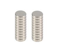 PRENDELUZ Imanes - Pack de 20 imanes Redondos de neodimio con Fuerza de sujeción Potente, tamaño 14x4 mm, Ideal para Fijaciones Extra y proyectos Diversos.