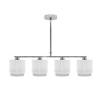 PRENDELUZ Lampara 4xe14 Blanca/Gris 77x14 cm - Iluminación decorativa, versatile para salones, dormitorios y espacios comerciales.