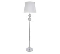 PRENDELUZ Lámpara de pie E27 cromo con pantalla blanca 160x38x38 cm, ideal para iluminar espacios y decorar ambientes modernos.