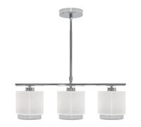 PRENDELUZ Lámpara Kenya 3xE14 en elegante blanco y gris, perfecta para iluminar con estilo. Dimensiones: 56x14 cm. Ideal para cualquier espacio moderno.