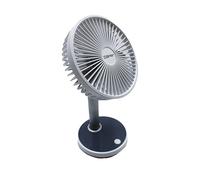 PRENDELUZ Mini Ventilador portátil 5W, 4 modos de funcionamiento, luz ambiental, Ø 17cm - Ideal para refrescar y ambientar espacios pequeños.