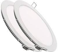 PRENDELUZ Panel LED Circular Slim 20W 6000K - Pack de 2, iluminación eficiente y difusa ideal para oficinas y hogares.