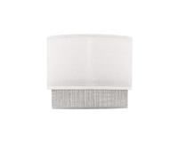 PRENDELUZ Pantalla sobremesa blanca y gris de 18Dx16dx15h, ideal para iluminación decorativa y funcional en espacios de trabajo y hogar.