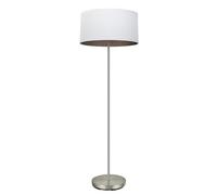 PRENDELUZ Pie de salón Tatiana, en acabado níquel y blanco óxido, con dimensiones de 162x40x40 cm. Ideal para darle un toque moderno y elegante a tu espacio.