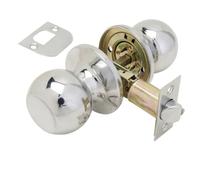 PRENDELUZ Pomo Puerta - pomo Cromado Sencillo, Ideal para pasillos, Fabricado en Metal Resistente y fácil de Instalar. Diseño Moderno y Funcional.