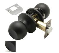 PRENDELUZ Pomo Puerta - pomo Sencillo Negro Ideal para Pasillo, Fabricado en Metal Resistente, con un diseño Minimalista y fácil instalación.