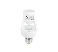 PRENDELUZ Sensor infrarrojo con soporte E27 (máx. 60W LED) para detección de movimiento en iluminación y ahorro energético.