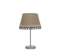 PRENDELUZ Sobremesa 1xe14 Cuero/Arena 43x25x25 cm - Ideal para decoración y organización en espacios de trabajo o del hogar.