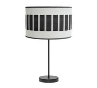 PRENDELUZ Sobremesa 1xE27 Negro/Blanco, Madera Negra, 62x30x30 cm - Ideal para iluminación decorativa y funcional en espacios internos.