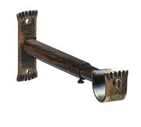 PRENDELUZ Soporte - Soporte Forjado Extensible 20 mm, Color Negro y Dorado, Ideal para ensamblajes robustos y Ajuste en Espacios reducidos.