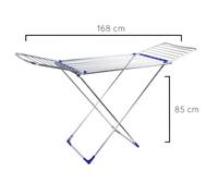 PRENDELUZ Tendedero - tendedero Plegable de Aluminio, con alas Extensibles, Ligero y fácil de almacenar, Ideal para Espacios reducidos.