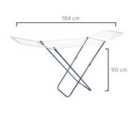 PRENDELUZ Tendedero - tendedero Plegable metálico con alas, Ideal para Espacios reducidos. Resistente y Ligero, Permite un Secado eficiente de la Ropa.