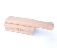 Prensa aceitunas artesanal de madera de haya maciza (mango horizontal)