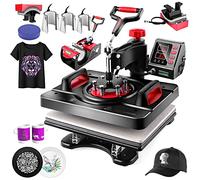 Prensa caliente de 12 x 15 pulgadas para industria pesada, prensa de camisas, prensa caliente 8 en 1 con taza, sombrero, placa y camiseta, para vinilo/HTV/sublimación, regalo ideal de bricolaje (12 x