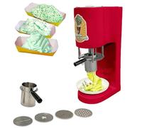 Prensa comercial for helado de espagueti, máquina for hacer helado con 4 moldes, máquina for hacer fideos de helado, for entretenimiento en casa, innovación en postres comerciales(Red)
