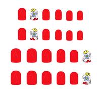 Prensa cuadrada corta en uñas diseños florales uñas Orament false Nails alto brillo completo pegar en uñas para mujeres 24pcs