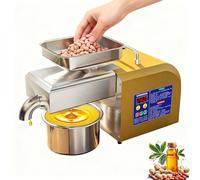 Prensa De Aceite Comercial, Extractor Eléctrico Automático De Aceite, Rango De Temperatura De 40-300 °c,Extractor De Aceite De Nueces De Acero Inoxidable 304 Para Prensado En Frío Y Caliente