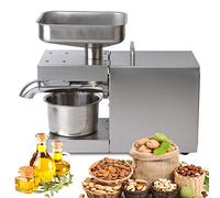Prensa de aceite de 600 W, exprimidora eléctrica de aceite de acero inoxidable, fría y caliente, prensa automática de aceite para cacahuetes, girasoles, granos y nueces