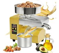 Prensa De Aceite De Grado Comercial De 1100 W - Producción De 5-9 Kg/H, Modos Dobles De Calor/Frío Para Aceitunas, Cacahuete| Extractor Silencioso Y Automático De Acero Inoxidable