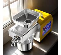 Prensa de Aceite de Oliva Eléctrica 1100W | Máquina Automática de Prensa de Aceite en Acero Inoxidable 304 | Prensado en Frío y Caliente | para Nueces, Semillas, Sésamo, Cacahuetes