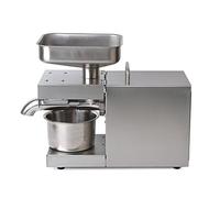 Prensa de Aceite Eléctrica 600W Acero Inoxidable 304 Máquina Automática de Prensado 5kg/h de Prensado en Frío y en Caliente Extractor de Aceite 0.5-0.6 kWh para Cacahuete, Girasol