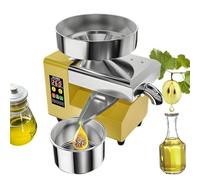 Prensa de Aceite Eléctrica Automática 1500W | Extractor de Aceite de Acero Inoxidable a Frío y Calor | Para Aceitunas, Nueces, Sésamo, Coco, Soja, Almendra | Control de Temperatura Inteligente