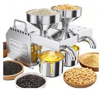 Prensa De Aceite Eléctrica De Doble Motor (2026) - Extractor Automático De Aceite, Precalentamiento De 6 Min Y 24 H De Uso Continuo, Prensa Eléctrica En Frío Y Caliente