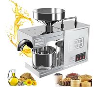 Prensa de Aceite en a ro Inoxidable para Hogar, Frío y Caliente Máquina de Prensa de Aceite,máquina de extracción de Aceite para prensar maní, Semillas de sésamo,Colza