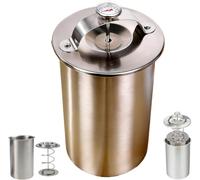 Prensa De Acero Inoxidable para Embutidos con Termómetro, Molde Duradero para Hacer Jamón Y Obtener Carnes Perfectamente Prensadas, Ideal para Curar En Casa Y para Tablas De 1PCS